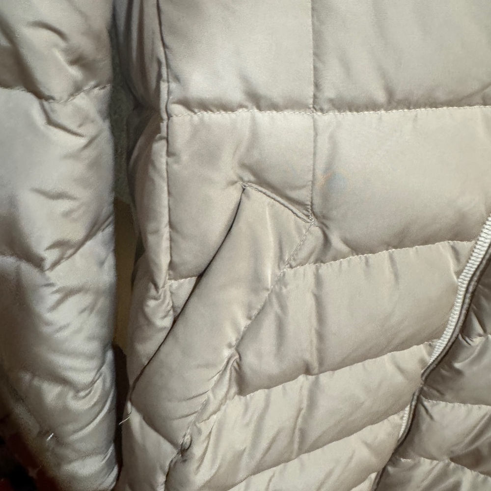 Zara Beige Hooded Puffer Coat - Picture 16 of 17